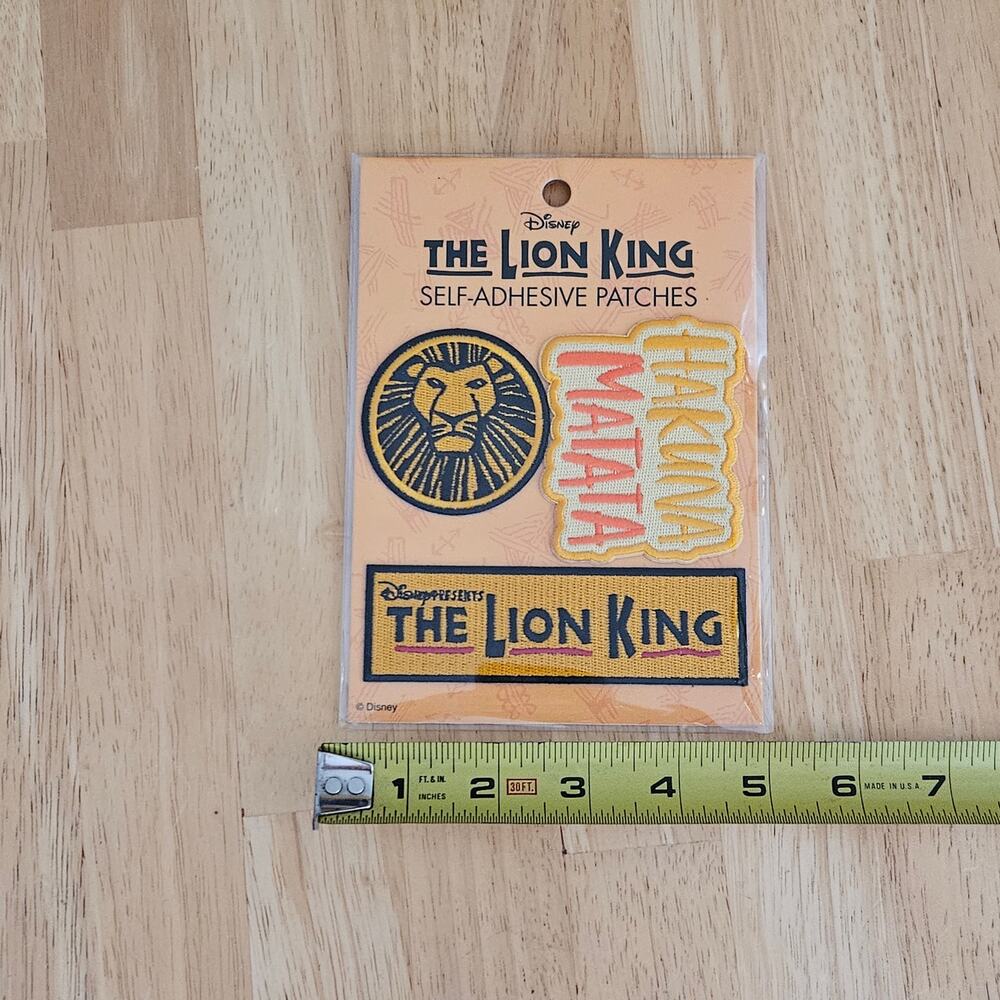 Disney The Lion King Self Adhesive Patches 3 Pack Hakuna Matata Simba Mufasa - Picture 5 of 6